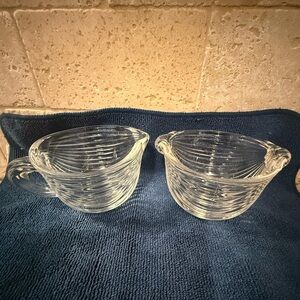 Mikasa Neo Classic Glass Creamer and Sugar Bowl Set - Vintage